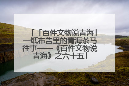 「百件文物说青海」一纸布告里的青海茶马往事——《百件文物说青海》之六十五