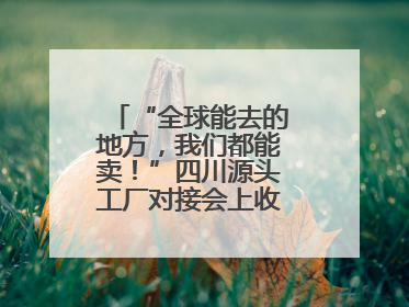 “全球能去的地方，我们都能卖！”四川源头工厂对接会上收获海量意向