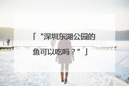 “深圳东湖公园的鱼可以吃吗？”