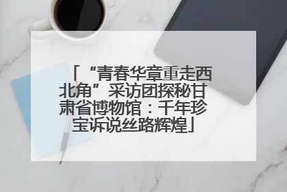 “青春华章重走西北角”采访团探秘甘肃省博物馆：千年珍宝诉说丝路辉煌