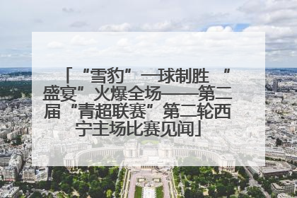 “雪豹”一球制胜 “盛宴”火爆全场——第二届“青超联赛”第二轮西宁主场比赛见闻