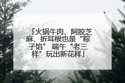 火锅牛肉、阿胶芝麻、折耳根也是“粽子馅” 端午“老三样”玩出新花样
