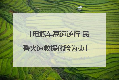 电瓶车高速逆行 民警火速救援化险为夷