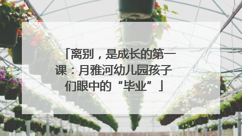 离别，是成长的第一课：月雅河幼儿园孩子们眼中的“毕业”