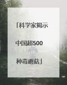 科学家揭示中国超500种毒蘑菇