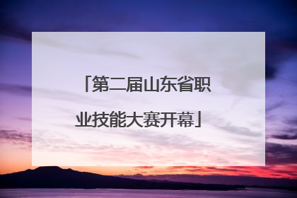 第二届山东省职业技能大赛开幕