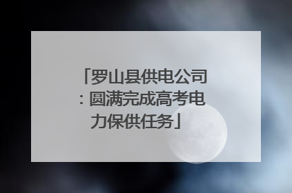 罗山县供电公司：圆满完成高考电力保供任务