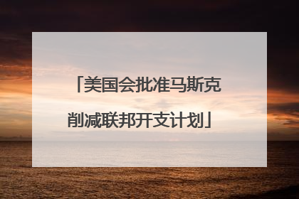 美国会批准马斯克削减联邦开支计划
