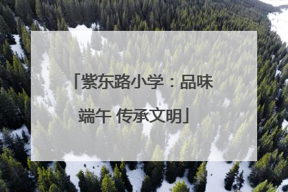 紫东路小学：品味端午 传承文明