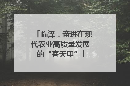 临泽：奋进在现代农业高质量发展的“春天里”