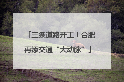 三条道路开工！合肥再添交通“大动脉”