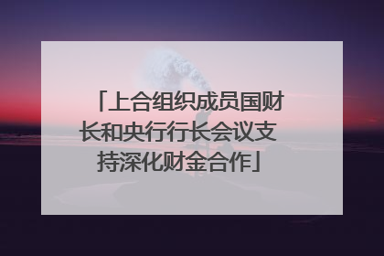 上合组织成员国财长和央行行长会议支持深化财金合作