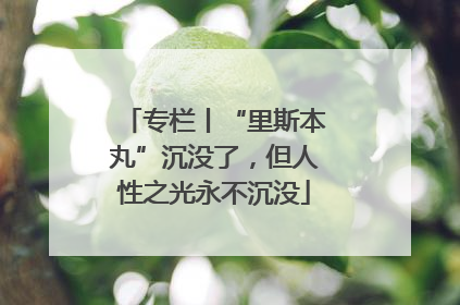 专栏丨“里斯本丸”沉没了，但人性之光永不沉没