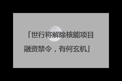 世行将解除核能项目融资禁令，有何玄机