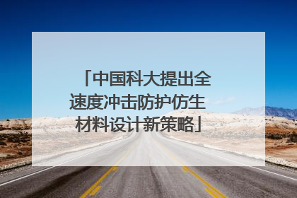 中国科大提出全速度冲击防护仿生材料设计新策略