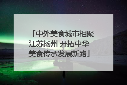中外美食城市相聚江苏扬州 开拓中华美食传承发展新路