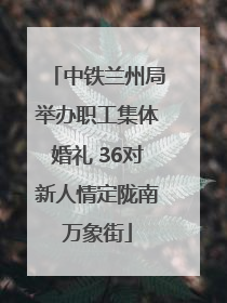 中铁兰州局举办职工集体婚礼 36对新人情定陇南万象街