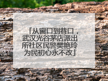 从窗口到巷口，武汉光谷茅店派出所社区民警樊艳玲为民初心永不改