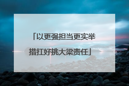 以更强担当更实举措扛好挑大梁责任