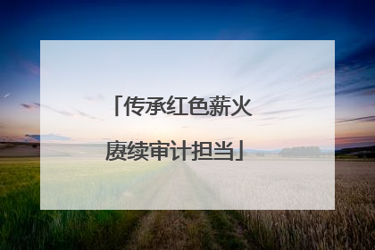 传承红色薪火 赓续审计担当