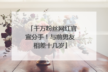 千万粉丝网红官宣分手！与前男友相差十几岁