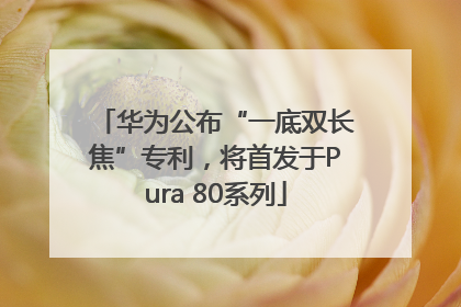 华为公布“一底双长焦”专利，将首发于Pura 80系列