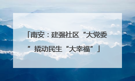 南安：建强社区“大党委”撬动民生“大幸福”