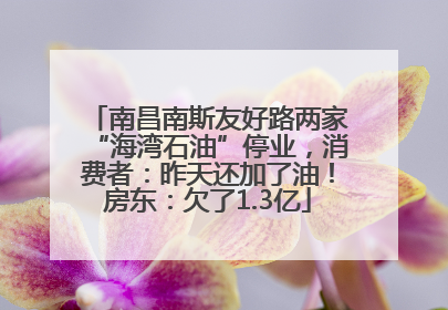南昌南斯友好路两家“海湾石油”停业，消费者：昨天还加了油！房东：欠了1.3亿