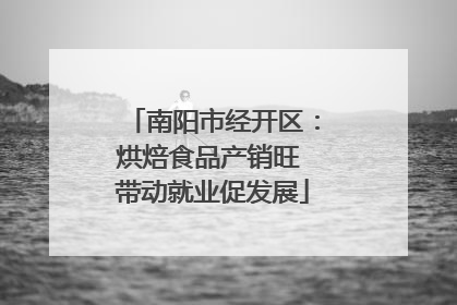 南阳市经开区：烘焙食品产销旺 带动就业促发展