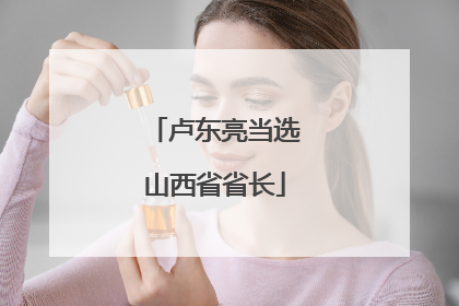 卢东亮当选山西省省长