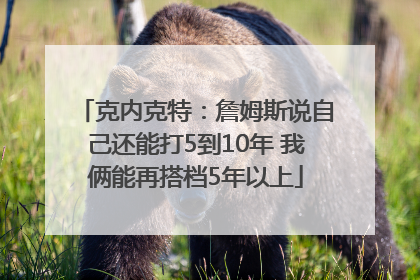 克内克特：詹姆斯说自己还能打5到10年 我俩能再搭档5年以上