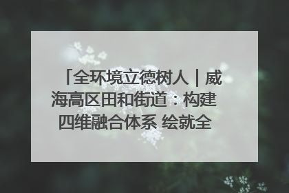 全环境立德树人｜威海高区田和街道：构建四维融合体系 绘就全环境立德树人新画卷