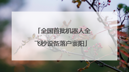 全国首批机器人全飞秒设备落户襄阳