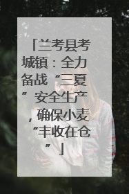 兰考县考城镇：全力备战“三夏”安全生产，确保小麦“丰收在仓”