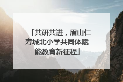 共研共进，眉山仁寿城北小学共同体赋能教育新征程