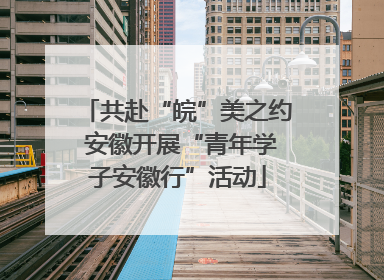 共赴“皖”美之约 安徽开展“青年学子安徽行”活动