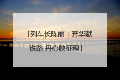 列车长陈丽：芳华献铁路 丹心映征程