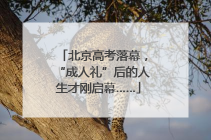 北京高考落幕，“成人礼”后的人生才刚启幕……