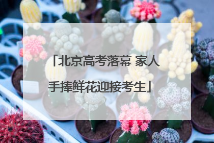 北京高考落幕 家人手捧鲜花迎接考生