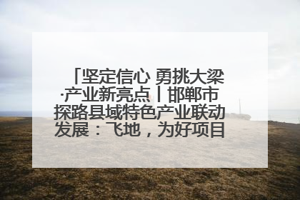坚定信心 勇挑大梁·产业新亮点丨邯郸市探路县域特色产业联动发展：飞地，为好项目跨域安个家