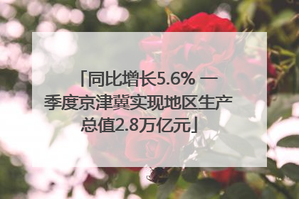 同比增长5.6% 一季度京津冀实现地区生产总值2.8万亿元
