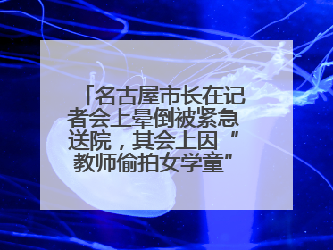 名古屋市长在记者会上晕倒被紧急送院，其会上因“教师偷拍女学童”事件受质询