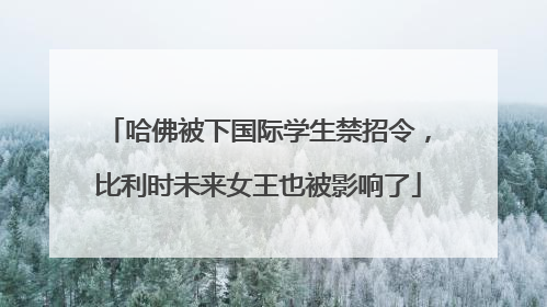哈佛被下国际学生禁招令，比利时未来女王也被影响了
