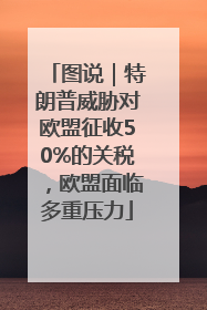 图说｜特朗普威胁对欧盟征收50%的关税，欧盟面临多重压力
