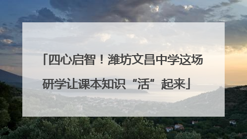 四心启智！潍坊文昌中学这场研学让课本知识“活”起来