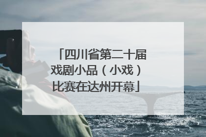 四川省第二十届戏剧小品（小戏）比赛在达州开幕