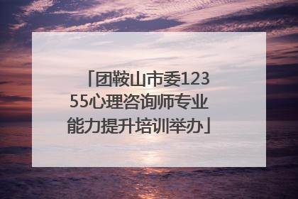 团鞍山市委12355心理咨询师专业能力提升培训举办