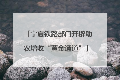 宁夏铁路部门开辟助农增收“黄金通道”