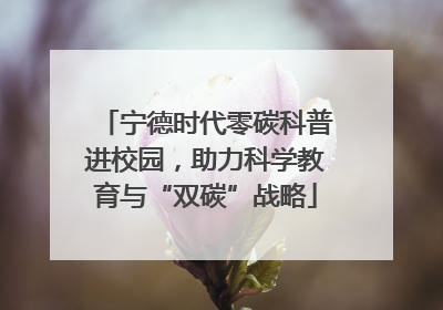 宁德时代零碳科普进校园，助力科学教育与“双碳”战略