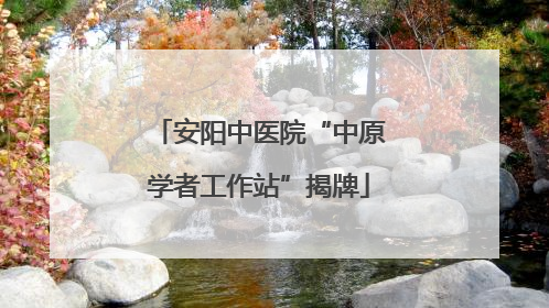 安阳中医院“中原学者工作站”揭牌